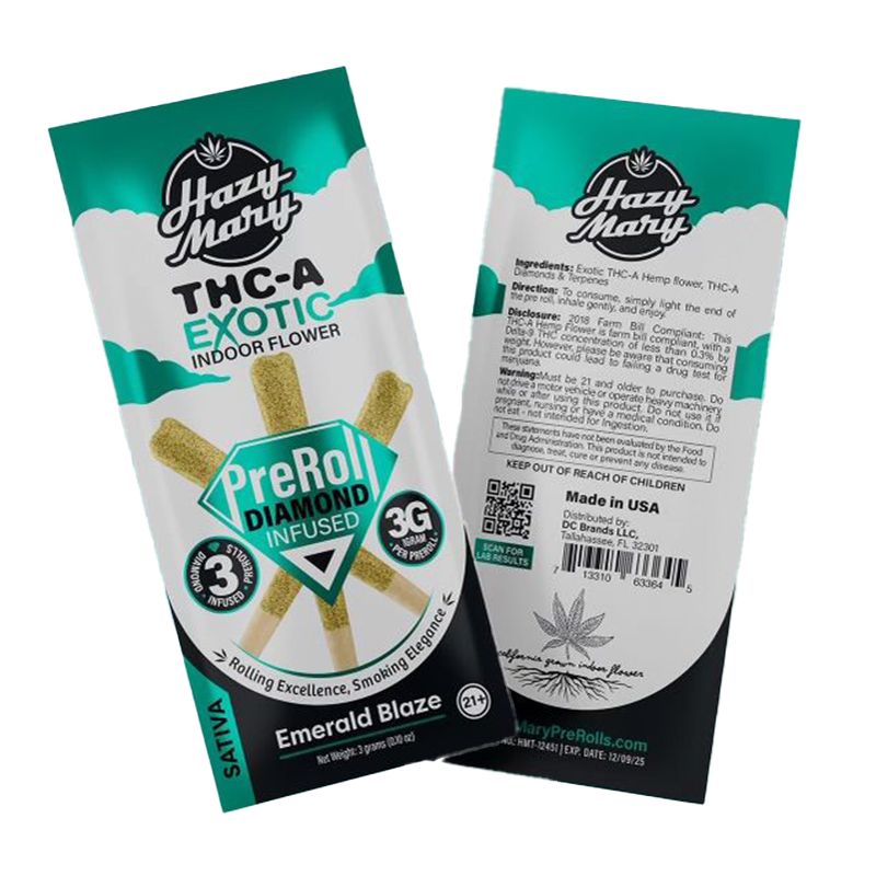Emerald Blaze | Sativa | Diamond Infused Pre-Rolls