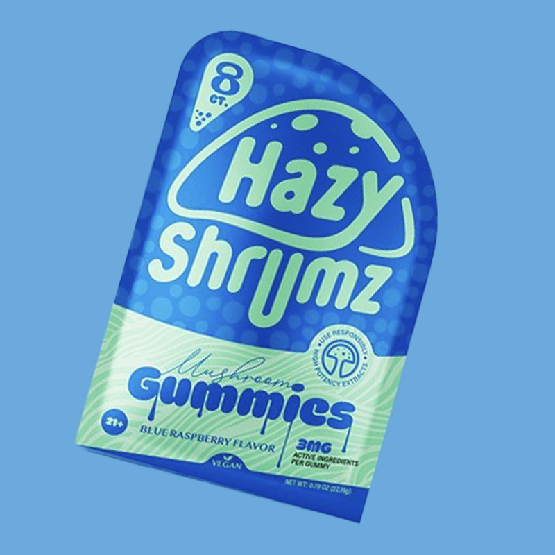 Blue Raspberry Mushroom Gummies