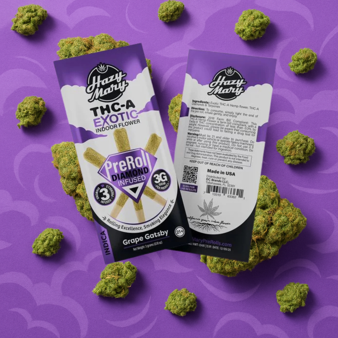 Grape Gatsby | Indica | Diamond Infused Pre-Rolls