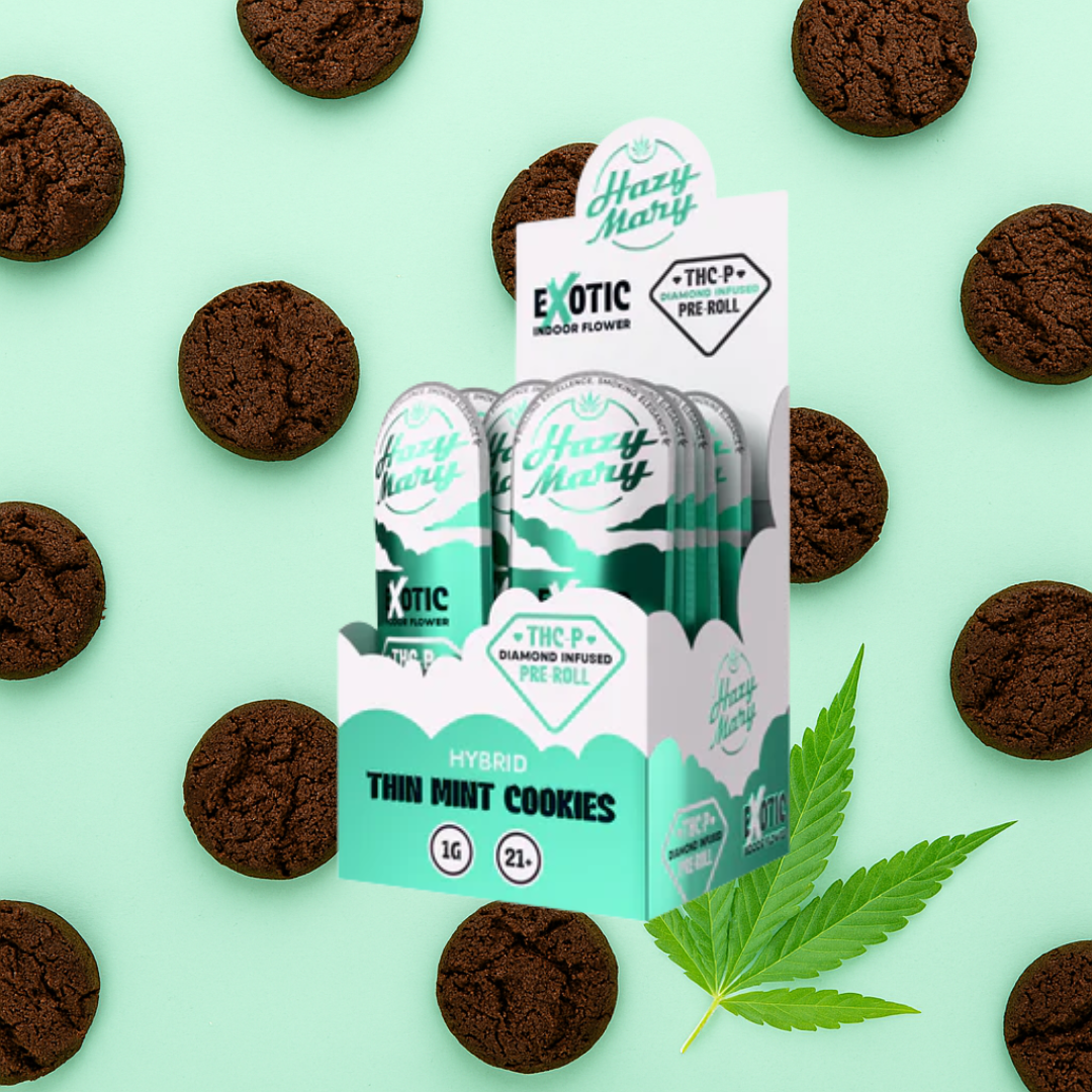 Thin Mint Cookies | Hybrid | THC-P Diamond Infused Pre-Roll
