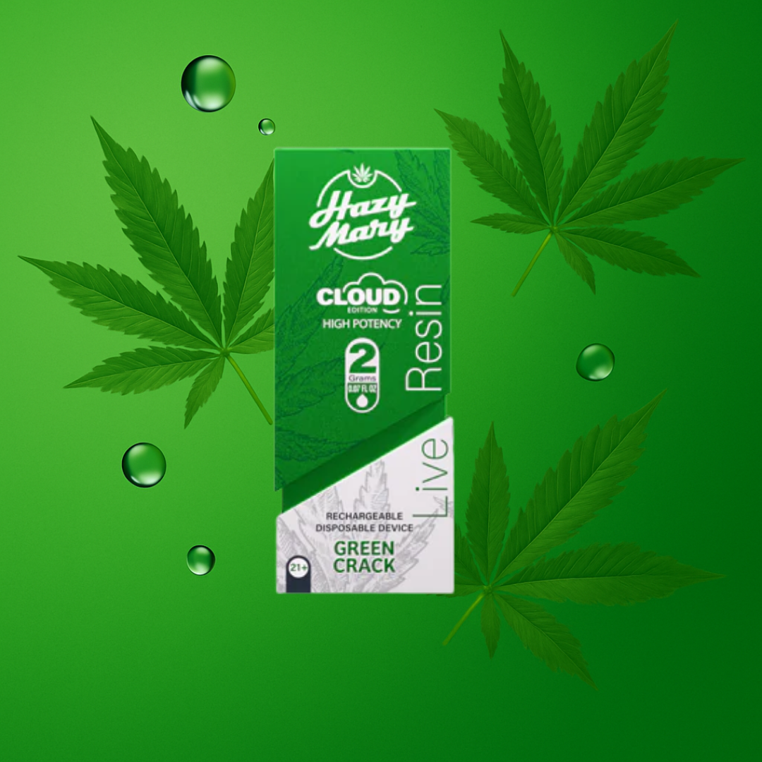 Green Crack | Sativa | Live Resin Disposable