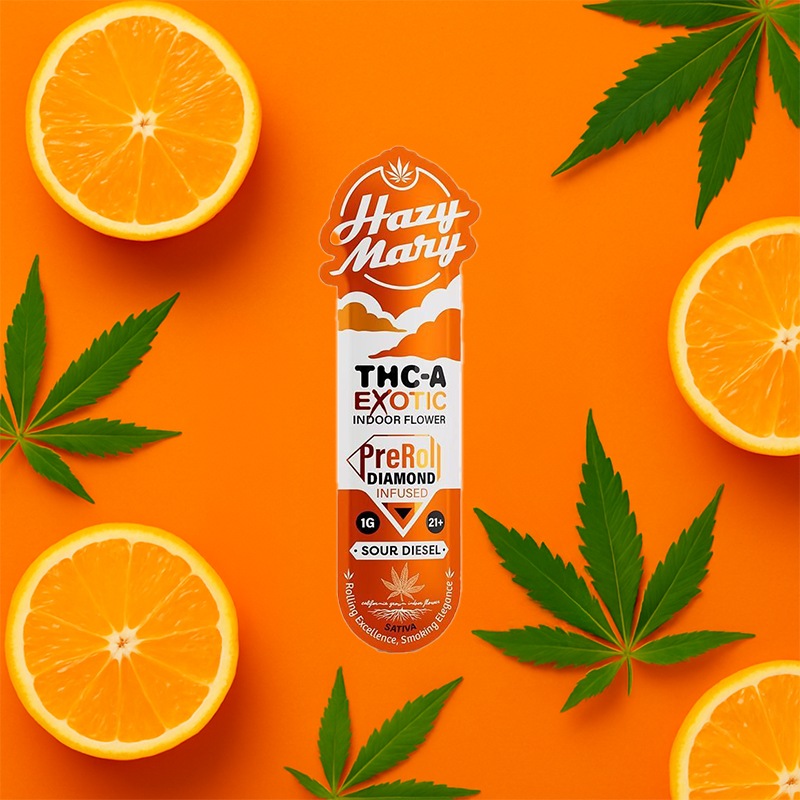 Sour Diesel | Sativa | Diamond Infused Pre-Roll