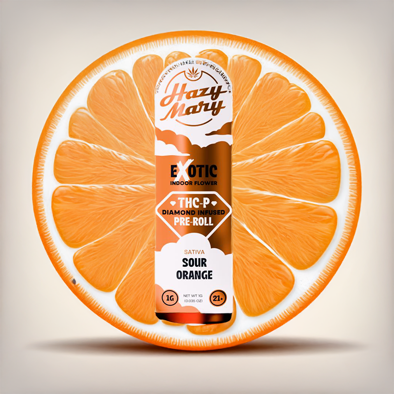 Sour Orange | Sativa | THC-P Diamond Infused Pre-Roll