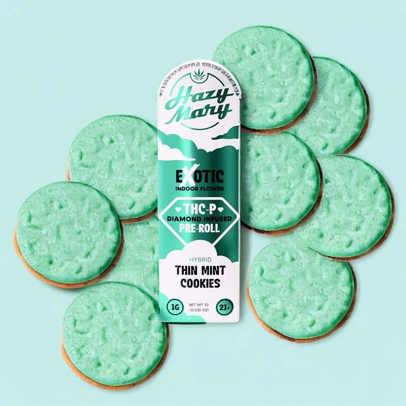 Thin Mint Cookies | Hybrid | THC-P Diamond Infused Pre-Roll