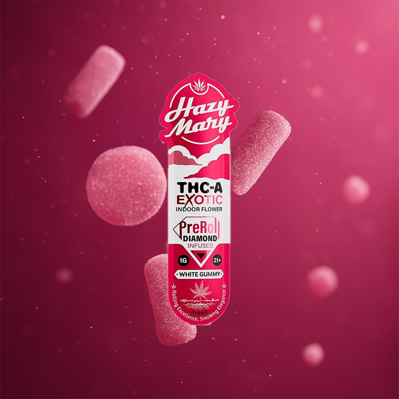 White Gummy | Hybrid | Diamond Infused Pre-Roll